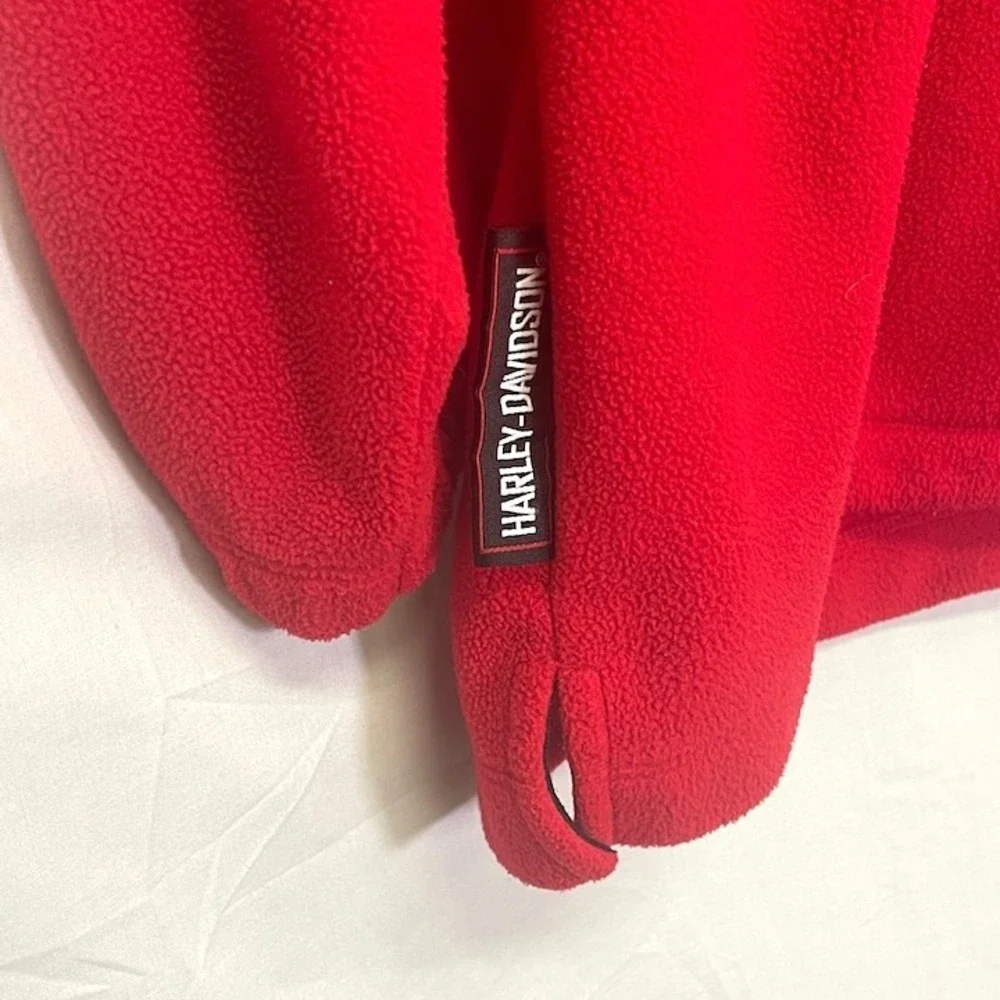 Harley Davidson Greenville South Carolina 1/4 Zip Fleece Pullover Red 2X